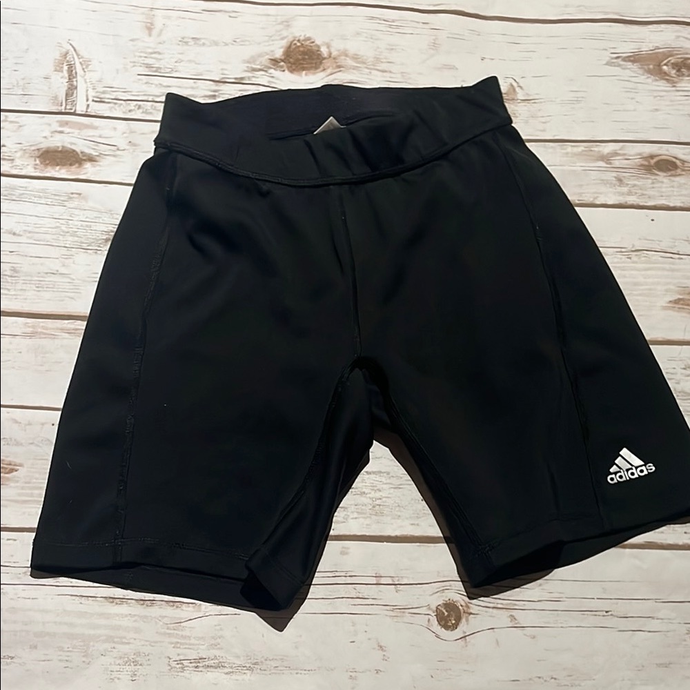 Adidas Black Athletic Shorts with Elastic Waistband